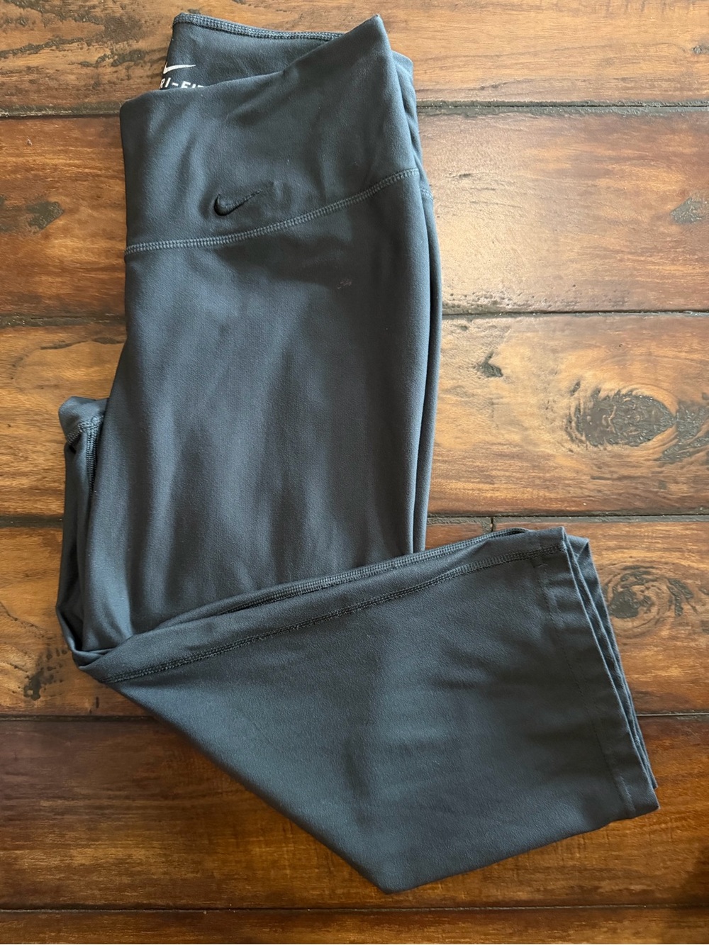 Nike Charcoal Capris  with Black Embroidered Swoosh
